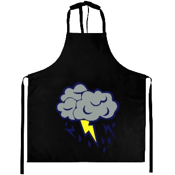 Discover lightning cloud rain storm 606 Aprons