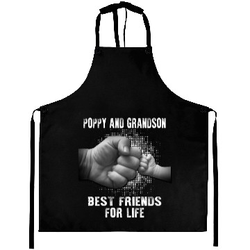 Discover Poppy And Grandson Best Friends For Life Aprons