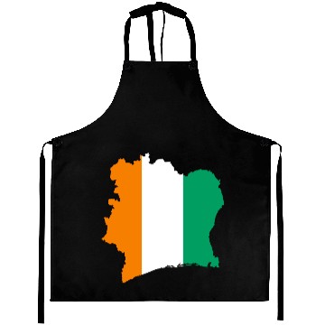 Discover Ivory Coast Flag Map With Stroke Aprons