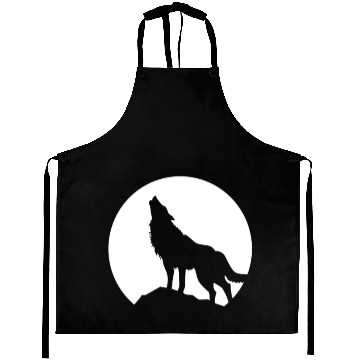 Discover howling wolf Aprons