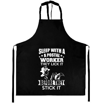 Discover Postal worker - They lick it before they stick it Aprons