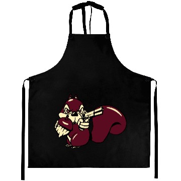 Discover Squirrel witty nut gun Aprons