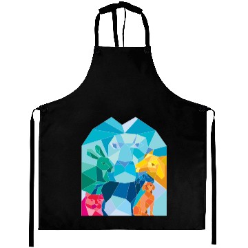 Discover Lion Rabbit Cat Horse Dog Goat Low Polygon Aprons