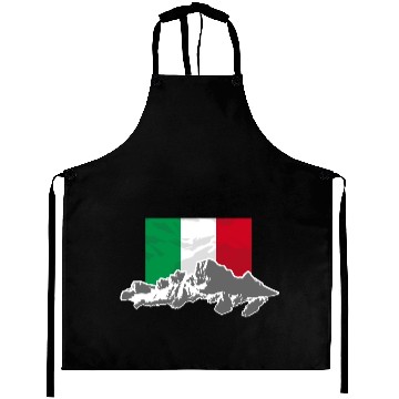 Discover Italy - Flag & Mountains Aprons