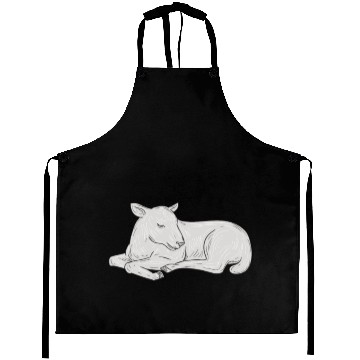 Discover Lamb Sleeping Drawing Aprons