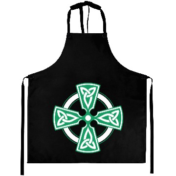 Discover Celtic cross vodicka decorative triquetras green Aprons