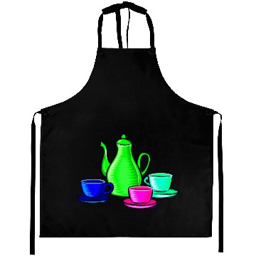 Discover Coffee pot and cups (colour 2) Aprons