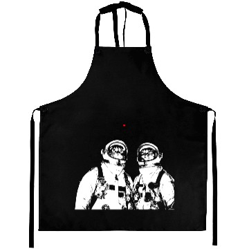 Discover Funny cat astronauts looking at a laser pen Aprons