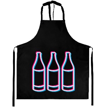Discover 3 team friends many beer bottle alcohol drink 3d e Aprons