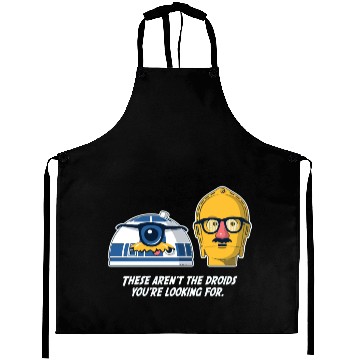 Discover Funny Star Wars droids comic Aprons