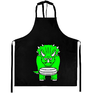 Discover horns triceratops big comic cartoon dinosaur dinos Aprons