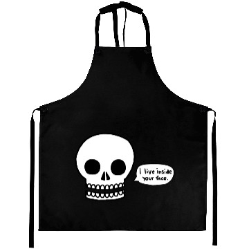 Discover Creepy skull lives inside your face Aprons