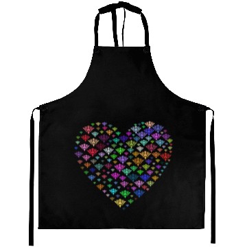 Discover Prismatic Damask Heart No Background Aprons