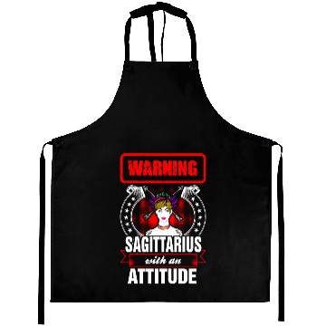 Discover Warning Sagittarius with an Attitude Aprons