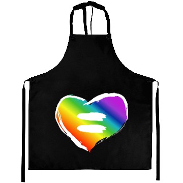Discover LGBT Equality heart, gay pride Aprons