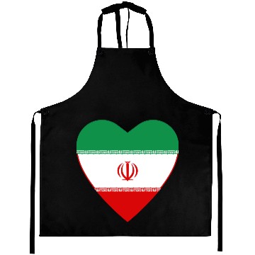 Discover Iran Flag Heart Aprons
