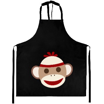 Discover Sock Monkey  for Girls Aprons