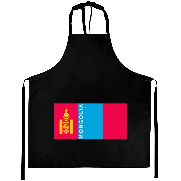 Discover mongolia country flag symbol name text Aprons