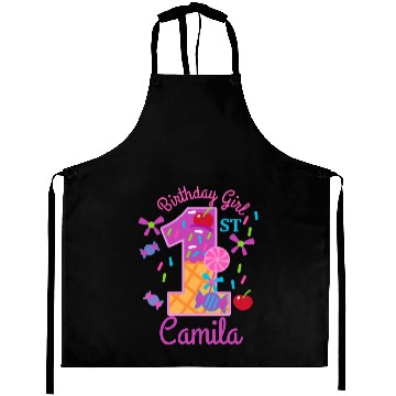 Discover Candyland First Birthday lollipop Aprons