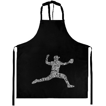 Discover Baseball Pitcher Word Art Aprons