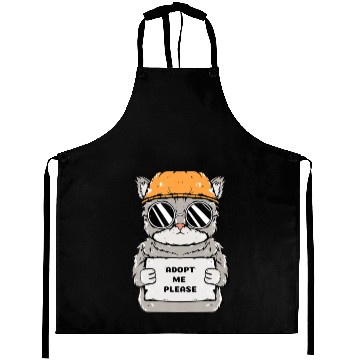 Discover Funny Adopt Me Please Cat Lovers Aprons