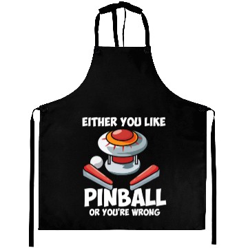 Discover Pinball Funny Retro Arcade Game Machine Lover Gift Aprons