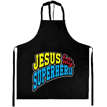 Discover Jesus Is My Superhero Religious Faith Aprons