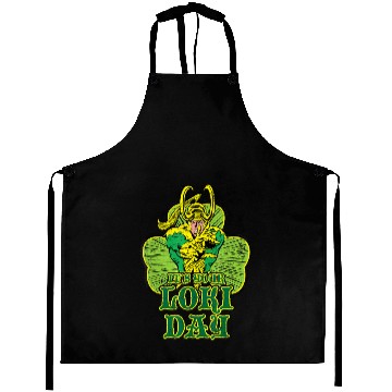 Discover Marvel It's Your Loki Day St. Patrick's Day Aprons