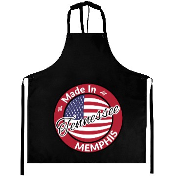 Discover Made in Memphis Tennessee USA Flag Aprons