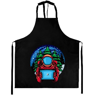Discover Astro Santa Holding Tablet Aprons