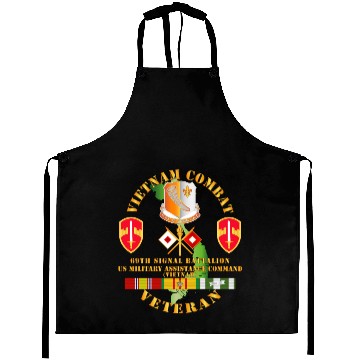 Discover Army - Vietnam Combat Vet w 69th Signal Bn DUI - U Aprons
