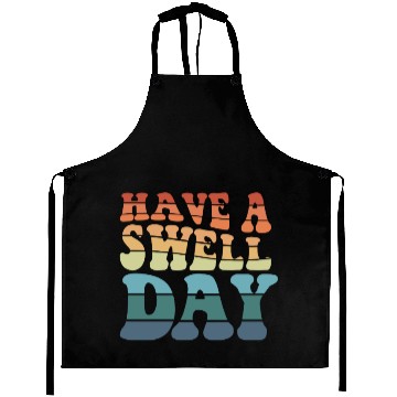 Discover Have a Swell Day modern rainbow typography Aprons