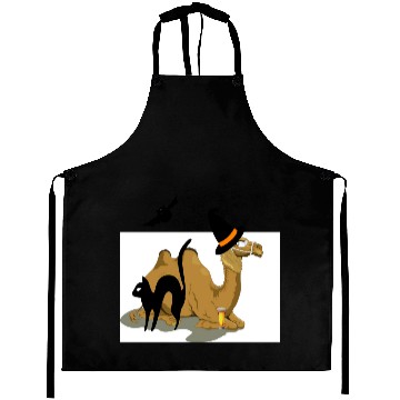 Discover Halloween Hump Day Camel with Black Cat Aprons