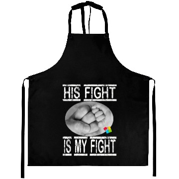 Discover Autisme His Fight Is My Fight,Father And Son Best Aprons