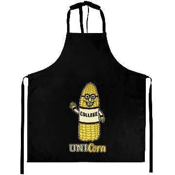 Discover Funny Unicorn Corn University Pun Aprons