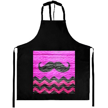 Discover Mustache Chevron Modern Wood Aprons
