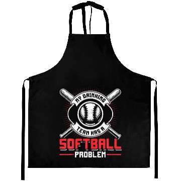 Discover Vintage My Drinking Team Has A Softball Problem So Aprons