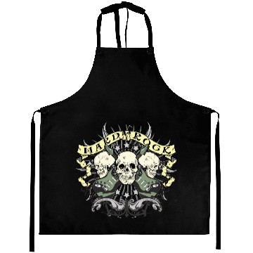 Discover Hard Rock Skull and Guitars Aprons