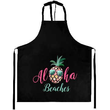 Discover Aloha Beaches Tropical Racerback  Pineapple Aprons