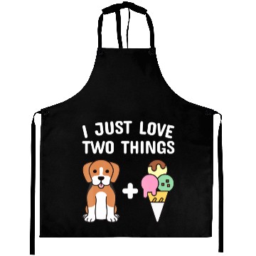 Discover I Just Love Two Things Ice Cream Beagle Dog Aprons