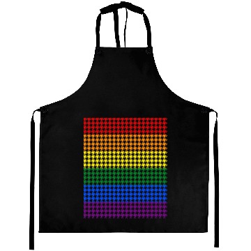 Discover Rainbow Houndstooth Aprons