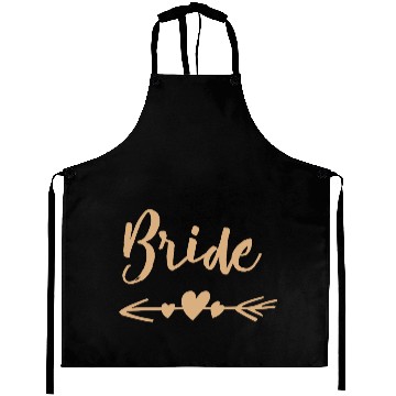Discover Bride Typography Wedding Aprons