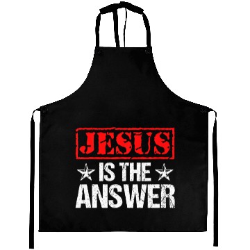 Discover Jesus Is The Answer Christ God Religious Catholic Aprons