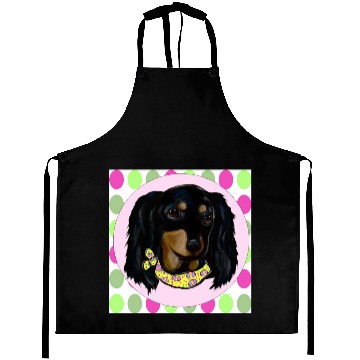 Discover Easter Long Haired Black Dachshund Aprons