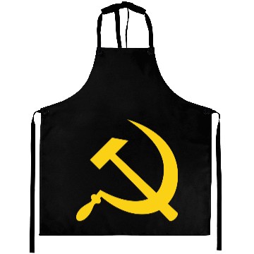 Discover Hammer and sickle (yellow) Aprons
