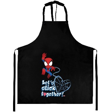 Discover Spider-Man Valentine | Let's Stick Together Aprons