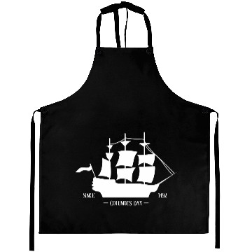 Discover Columbus Day Tall Ship Aprons