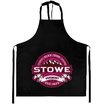 Discover Stowe Logo Raspberry Dark Aprons