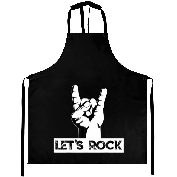 Discover Lets Rock ! Rock N Roll Classic Rock Vintage Devil Aprons