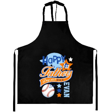 Discover Baby Boy First Fathers Day Baseball  Navy Aprons